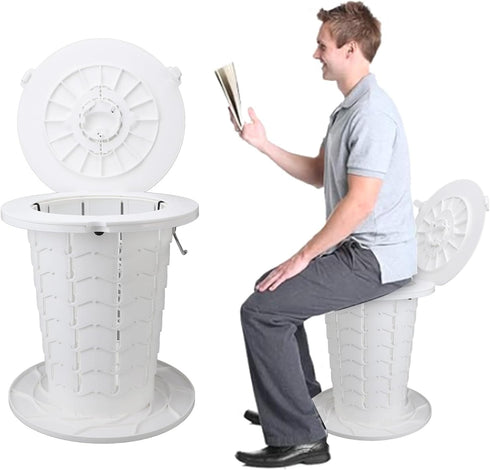 7 330.7lb Pilipane Retractable Portable Toilet Foldable Travel Toilet Level Adjustable Height Camping Portable Potty