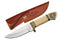 SZCO Supplies DH-8036 Celtic Knot Bandit Hunting Knife with Sheath, 7.75" Length, White Bone Handle