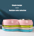 Tineer Double Pet Dog Slow Feeder Bowl, Stainless Steel Anti-Choke Puppy Food and Water Feeder (Pink) for Dogs Cats