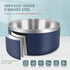 40 Oz Stainless Steel Dog Bowl for Food and Water, Durable Non-Skid Double Wall Insulated, Heavy Duty, Blue