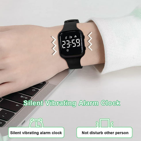 Kids Fitness Pedometer Watch, Rechargeable Fitness Tracker for Boys & Girls with LED Sports Watch Features