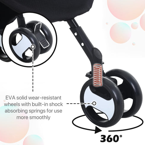 3-in-1 3 Dog Stroller Pet Stroller Folding Cat Strollers for Small/Medium Dogs with Detachable Carrier, Wheels Puppy