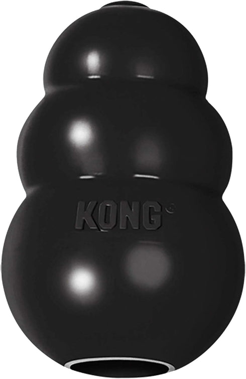 KONG Extreme Fetch & Chew Toy - Durable Natural Rubber for Power Chewers, Treat-Filling Capabilities & Erratic Bounce