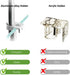FZONE Mini Aquarium Fixing Clamp - Aluminum Alloy Holder for Rimless Aquariums, 2pcs with Anti-Overflow Card Slot