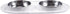 Messy Cats Double Silicone Feeder with Stainless Saucer - Anti-Slip Non-Skid Cat Food Bowls, 1.75 Cups per Bowl