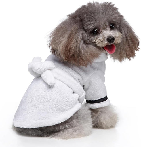 Generic Dog Bathrobe Quick Drying Dog Robe, Dog Hoodie Super Absorbent Towel for Drying Dogs, Adjustable Belly Strap