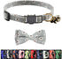 Bowtie Cat Collars Breakaway with Bell Adjustable Cute Kitty Collar for Cat Puppy 7.5-11in