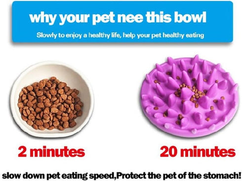 Cat Catch Interactive Feeder Bowl - Anti-gulping Slow Feed Pet Bowl - Cat Feeding Bowls