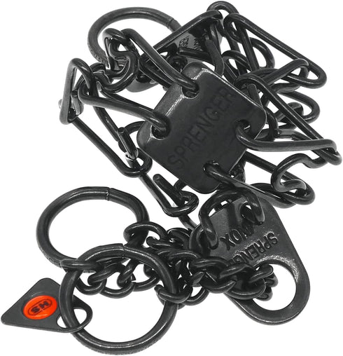Herm Sprenger Black Stainless Steel Dog Prong Collar with Easy On Assembly Chain, Professional Training Pinch Collar