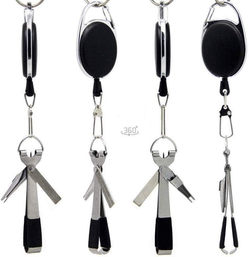 Fishing Quick Knot Tying Tool, 3 Sets Stainless Steel 4 in 1 Tool with Knotter, Clippers, Sharpener, and Zinger