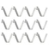 HARFINGTON 12pcs Single Button Kayak Paddle Snap Spring Clip, 44x8.5mm, Spring Steel V-Shaped Locking Tube Clips