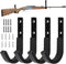 Heavy Duty Steel Gun Rack Storage Wall Mount Hooks for Rifles, Shotguns, and Archery Bow