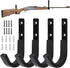 Heavy Duty Steel Gun Rack Storage Wall Mount Hooks for Rifles, Shotguns, and Archery Bow