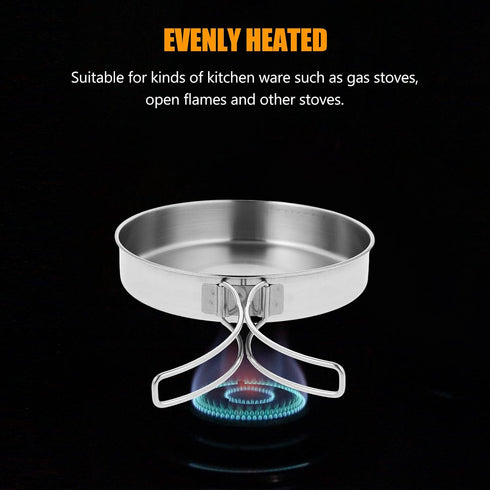 6.29In Angoily Portable Non-Stick Frying Pan Outdoor Cooking Pot with Foldable Handle for Camping Hiking Travel