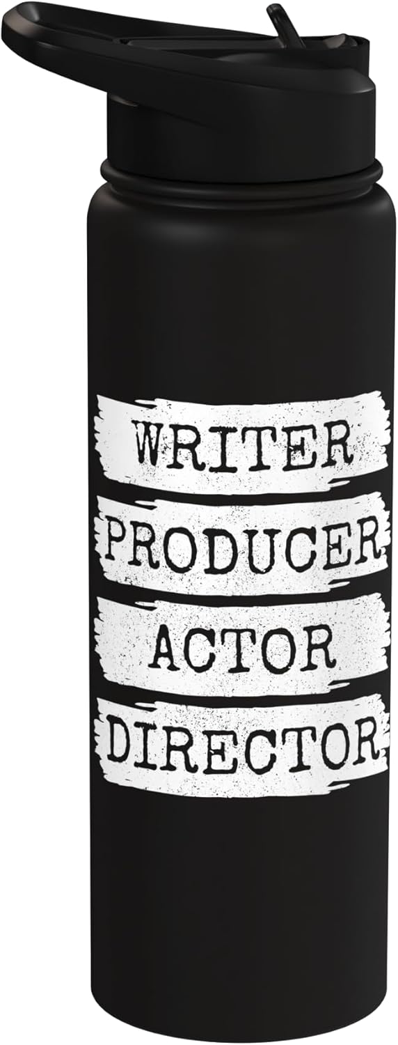 Writer Producer Actor Director - Film Maker Co. Movie Film Maker Vintage Writer Producer Actor Director Stainless Steel Insulated Water