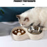 Tineer Double Pet Dog Slow Feeder Bowl, Stainless Steel Anti-Choke Puppy Food and Water Feeder (Pink) for Dogs Cats