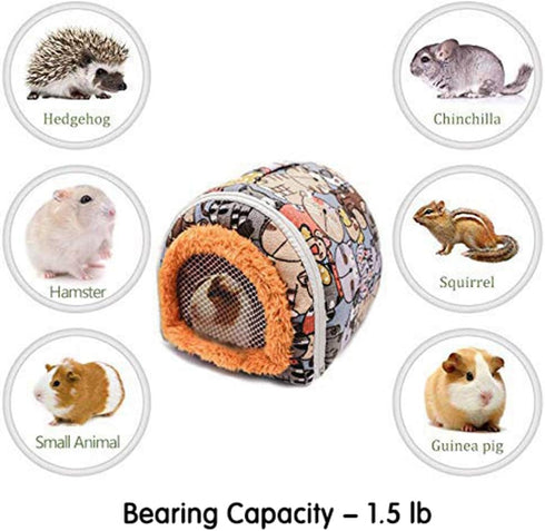 KAMEIOU Travel Carrier for Small Animals, Hedgehog, Hamster, Guinea Pig Pouch Bag with Detachable Strap