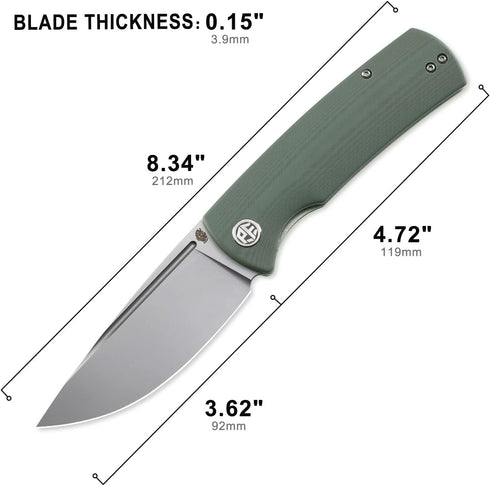 PFP01 k110 G10 Petrified fish steel folding knife handle Front flipper outdoor Camping survival hunting EDC tool knives