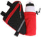 MOOCY Bike Frame Bag with Water Bottle Pouch, Storage Bag for MTB Road Bike Cycling Accessories (Red)