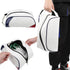 Golf Shoe Bag - PU Leather Carrier Bag, Dustproof Socks Storage, Elegant Cool Golf Tote for Men Women (White)