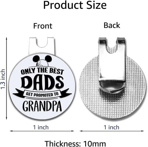 Hafhue Golf Ball Marker with Magnetic Hat Clip, Funny Golf Accessories for Dad, Grandpa, Birthday Gift