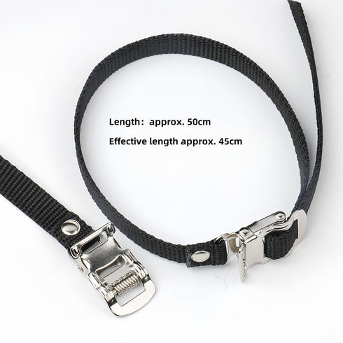 Set Bicycle Pedal Toe Clip Cage with Straps for Exercise Bike,Pair of Pedal Cage for Indoor and Outdoor Cycling