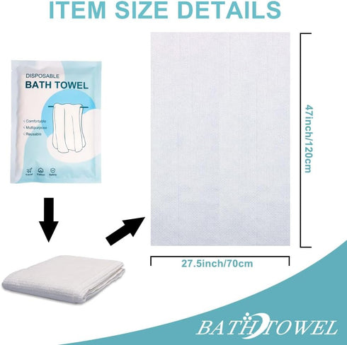 5 Travel,55 27.5 inch Packed Disposable Bath Towels PCS Large Portable Bath Towels for x Soft Big Body Towel,Washcloth