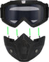 Paintball Mask Anti Fog, Airsoft Full Face Tactical Mask with Removable Goggles