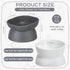 4 Pieces Plastic Tilted Elevated Cat Bowls Raised Cat Food Bowls Cat Water Bowl Cat Dish Cat Elevated Feeding Bowl for Flat Faced Cats Kitten Kitty Pets Supplies (White and Grey)
