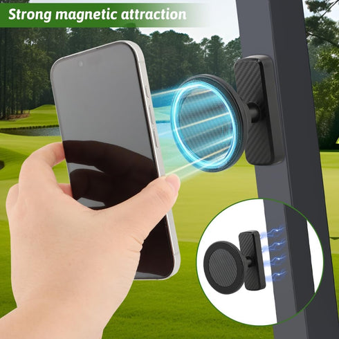 CfoPiryx N52 16 15 14 13 12 Magnetic Golf Cart Phone Holder, Aluminum Phone Mount with Magnets Golf Cart Accessories