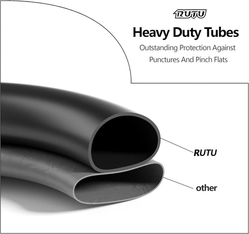 RUTU 10x2.125 Heavy Duty Tire and Inner Tube for Smart Electric Balance Scooter Bike, Bicycle, Tricycle Replacement
