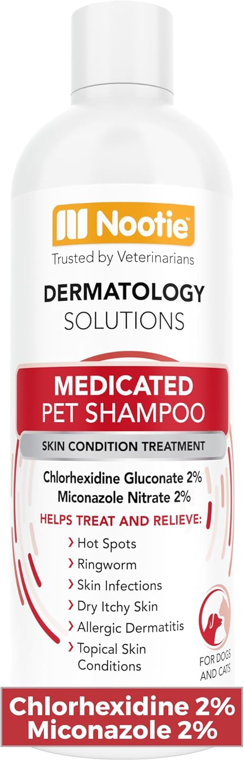 Nootie Medicated Pet Shampoo, Chlorhexidine Dog Shampoo for Itch Relief, Sold in