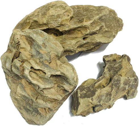 Natural Stone Aquarium Decoration, 8.8lb Dragon Stone Rock, Mixed Sizes for Micro Landscape Fish Tank Decor
