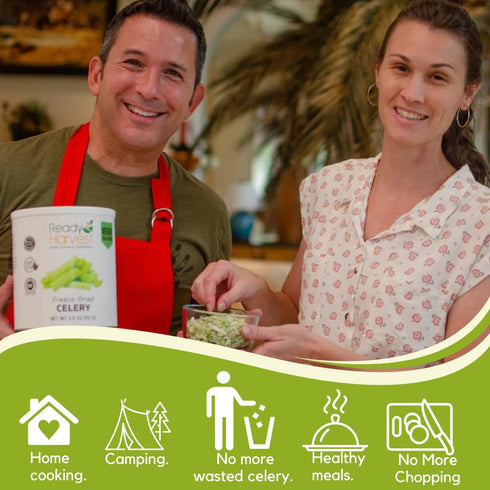 #10 Ready Harvest Freeze-Dried Celery Fresh Pantry Staples | Camper Must Haves Camping Essentials, Camping Survival