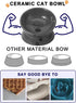 Y YHY Raised Cat Food Bowl, Ceramic Elevated Dish with Title Angle to Protect Cat's Spine, Anti Vomiting, Grey
