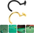 4pcs PRETYZOOM Pool Cue Storage Hooks Wall Mounted Metal Pool Table Side Cue Rack Gold and Black for Game Room