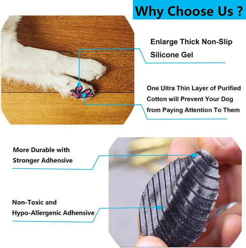 Dog Anti Slip Paw Grips Traction Pads, Dog Feet Stickers with Stronger Adhesive for Slippery Floors, Essentials for
