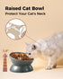 Elevated Cat Food Bowl, 5 Oz Ceramic Raised and Tilted Water Bowl, Anti-Vomiting Dishes for Small Dogs, Kittens
