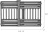 IRIS USA 24"- 39" Dog Gate, Plastic Pet Gate Indoor, Expandable, Portable Dog Gate for Doorways, 25" H, Gray