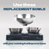 Raised Cat Food Bowls - Two Replacement Bowls Set, Elevated Tilted Bowls, Stainless Steel Bowls, Cat Feeding Bowls (2 pcs)