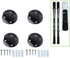 Ski Wall Mount, Indoor Display Rack for Ski Board, Wall Mounted Storage, Home and Garage Snowboard Storage (4 PCS)