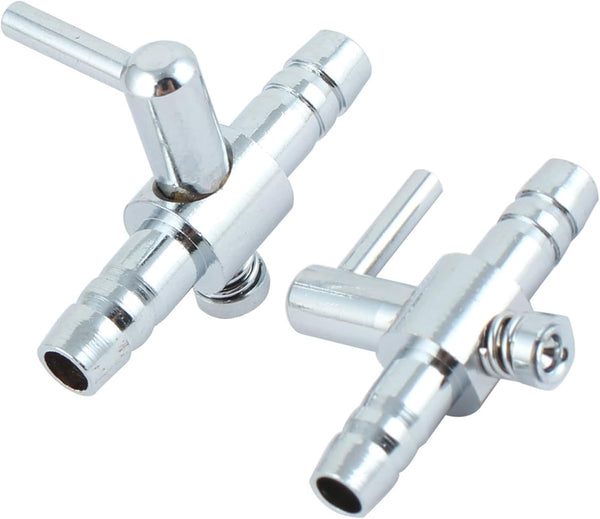 Stainless Steel Air Pump Control Valve, Single Way Air Valve Distributor for Aquarium Pump, 1.2X 0.83x 0.31inch (Silver