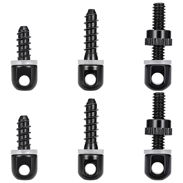 NEATABY Sling Swivel Studs Set, 6 Pieces Wood Bolt Sling Screw Mounts, Rifle