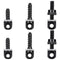 NEATABY Sling Swivel Studs Set, 6 Pieces Wood Bolt Sling Screw Mounts, Rifle