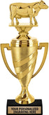 Crown Awards Dairy Cow Trophy, 14" Gold Cup Dairy Cow Trophies with