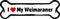 Imagine This Company I Love My Breed Bone Shaped Pet Magnet, 2 x 7 inches, White/Black, Weimaraner