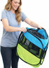 Pet Life All-Terrain Lightweight Wired Folding Collapsible Pet Playpen, Travel Cat and Dog Playpen with Zippered