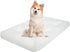 KROSER Deluxe Dog Crate Bed, Soft Machine Washable Pet Cage Pad Mattress, Reversible for Small to Jumbo Dogs, White