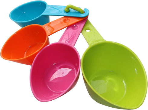 Rypet Dog Food Scoop Set of 4, Plastic Measuring Cups for Dog, Cat and Bird Food