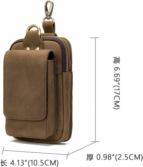Vertical Cell Phone Waist Pouches, Small Tactical Duty Belt Backpack Pouch, Water Resistant Utility Gadget Holder